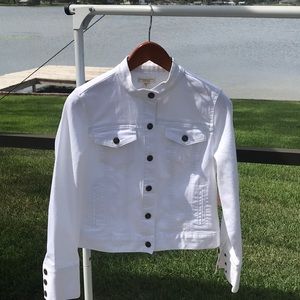 Coldwater Creek white jean jacket. New with tags.